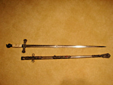Vintage KNIGHTS TEMPLAR Masonic Ceremonial Sword, with Metal Scabbard picture