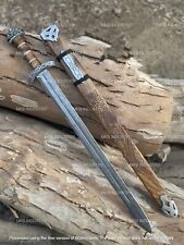 Northmen Damascus Sword, Medieval Viking Sword NORTHMEN Sword With Scabbard picture