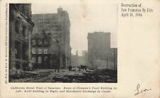 Destruction of San Francisco by Fire April 18, 1906 Postcard picture
