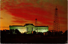 Vtg Oklahoma State Capitol and Oil Derricks Oklahoma City OK Unused Postcard picture