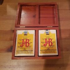 J&B Scotch Whisky Collectible 2 Decks Poker Playing Cards w/ Box Vintage Hoyle picture