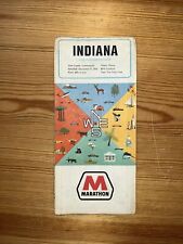 Vintage 1967 Indiana The Hoosier State Road Map Marathon picture