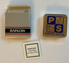 Vintage Barlow Advertising Tape Measure in Box. PS Printers New 1.5
