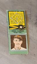 1934 Diamond Match Co. GEORGE STAINBACK Chicago Cubs Matchbook Cover picture