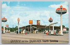 Postcard South of the Border Gas Station on I-95, American, Shell, Phillips 66 picture