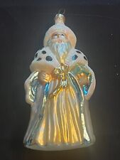 Vintage 1996 Christopher Radko Winter Dream Beautiful Santa Glass Ornament picture
