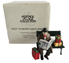 Dept 56  Rest Ye Merry Gentleman  Christmas In The City Series Man on Bench picture