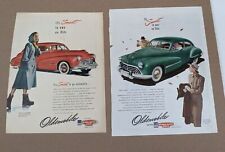 (2) 1947 + 1948 Oldsmobile Vintage Ads ~ OLDS, It's Smart to go Automatic... picture