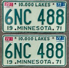 1971 Minnesota Matched pair License plates 6NC 488 picture