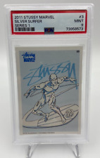 2011 STUSSY MARVEL Series 1 SILVER SURFER PSA 9 Card #3 RARE POP only 2 higher picture