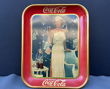 Vintage Original 1935 Coca Cola Soda Serving Metal Tray Madge Evans - NICE picture