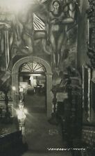 SANBORN'S MEXICO Art Mural Lamp Treasure Chest Federal District postmark RPPC picture