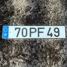 Portugal 🇵🇹 Portuguese License Plate. Eurostars Tag # 70 PF 49 picture