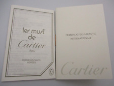 Cartier Watch Certificate in Guarantee Book and International Contacts Directory picture