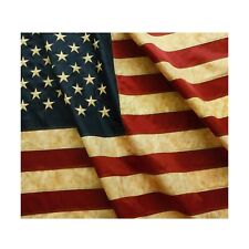 Vintage Style Tea Stained American US Flag 3x5 Foot Nylon Embroidere Amazing picture