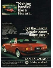 1981 Lancia Zagato Red Vintage Print Ad picture