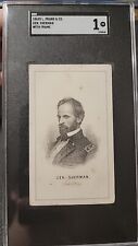 1860s L Prang & Co (W50) General Sherman With Frame SGC 1 Pop 1 NONE HIGHER picture
