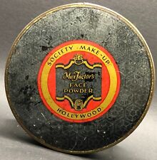 1930s-40s Max Factor's Society Make-Up Hollywood Face Powder tin  Empty Vintage picture