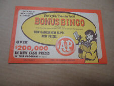 A & P bonus Bingo Program #217 dated 1964 picture