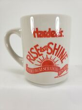 Vtg Hardee's Rise and Shine Made From Scratch Biscuits Coffee/Tea Cup/Mug picture