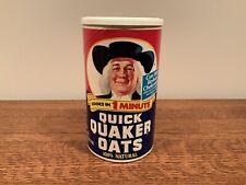 Vintage 1989 Quick Quaker Oats Cardboard Collectible Oatmeal Container  “EMPTY” picture