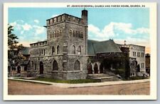 SHARON PA PENNSYLVANIA Postcard Church St Johns Episcopal and Parish House PC picture
