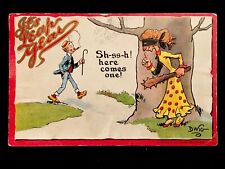 c1912 Leap Year Theme DWIG Artist Signed Comic Vintage DB Postcard picture