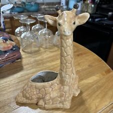 Vintage Ceramic Giraffe Planter Pot Decor picture