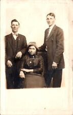 RPPC Postcard Studio Portrait Men and Woman Waterloo Nebraska 1914         20293 picture