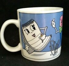 1983 Dancing Pencils Coffee Tea Novelty Mug Teleflora Exclusive Caricature Gift picture