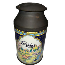 Vintage Cadbury Country Miniature Milk Can Tin W/ Lid Made in England 6” Dairy picture