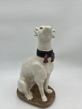 Vintage Hollywood Regency Whippet/ Greyhound Statue Numbered 14” picture