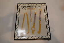 Vintage 80'sCocktail Bartender Tool (4) piece Set Kraft Ware with Box  in Chrome picture