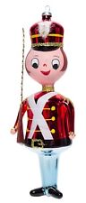 DE CARLINI Italy Blown Glass Soldier Figural Christmas Hanging Ornament picture