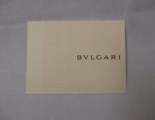 Bulgare Bvlgare Multilingual Watch Certificate of Authenticity Certificate Card picture