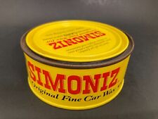 Vintage Simoniz Original Paste Wax Can 7 oz Car Furniture Polish Full Can picture