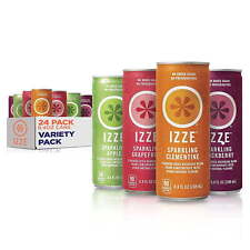 IZZE Sparkling Juice Drink 4 Flavor Variety Pack, 8.4 oz, 24 Pack Cans... picture