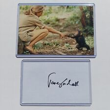 Jane Goodall Signed 3x5 Index Card World Renowned Primatologist Autographed picture