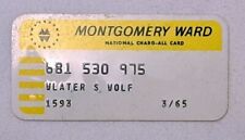 Vintage 60's Montgomery Wards Charge Card Expired 1965 National Charg-All Card picture