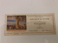 c.1950's Arthur G. Dunn Spices and Seeds Ink Blotter New York N.Y. picture