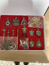 15Pcs Harry Potter Series Cosplay Wands Badges Ring Necklace Sets Kid Gifts picture