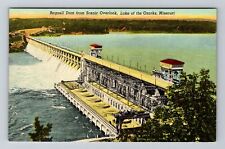 Ozarks MO-Missouri, Bagnell Dam, Lake of the Ozarks Vintage Souvenir Postcard picture