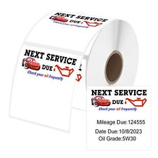 Direct Thermal Oil Change Service Due Reminder Window Printer Stickers Static... picture
