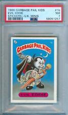 1986 Topps GPK 1st Series GARBAGE PAIL KIDS uk Mini EVIL EDDIE #1b PSA 7 picture