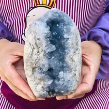 1440G HUGE Natural Blue Celestite Crystal Geode Cave Mineral Specimen 2939 picture