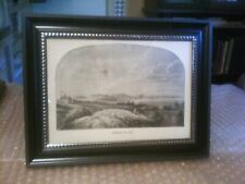 BOSTON IN 1775 ORIGINAL VINTAGE ANTIQUE FRAMED HISTORICAL PRINT FROM 1887 picture