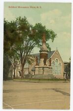Antique Postcard Utica, NY Soldiers' Monument Hand-colored Posted 1912 picture