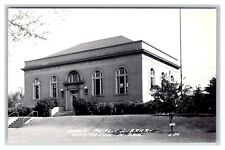 RPPC Leach Public Library Building Wahpeton North Dakota ND UNP Postcard S12 picture
