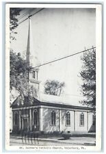 1950 St. Andrews Catholic Church Building Tower Waterbury Vermont VT Postcard picture