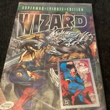Sealed First Edition Wizard, Superman Tribute Edition With DC Collector Card picture